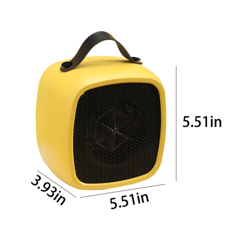 Portable Space Heater Indoor Use Yellow with Tip-Over and