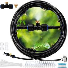 1 Set Buitenpatio Spuitset met Waterfilter, Spuitsysteem Slang, Laagdruk Atomiserend Koelsysteem 33FT EU Plug