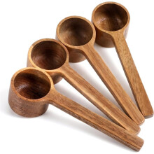 4-Pack Houten Maatlepels, 1 Eetlepel 15ML Houten Eetlepel Houten Schep voor Koffiebonen Thee Specerijen Suiker