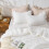 White Seersucker Comforter Set King 3-Piece 2