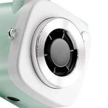 Ventilador para Estilo Câmera com Alça para o Pescoço, Ventilador Portátil de Mesa Inteligente AI, Pequeno Ventilador Digital para Uso Externo