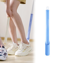 Telescopic Shoe Horn and Foot Measurer Blue