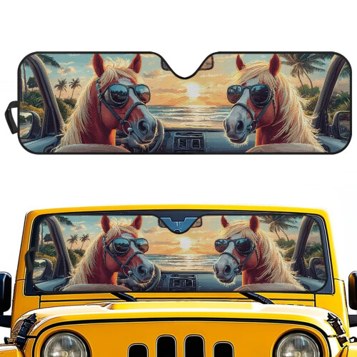 Foldable Windshield Sun Shade for Jeep Wrangler TJ/JK/JKU 1