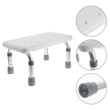 Bath Stool Adjustable Height Aluminum Frame 1 Pc