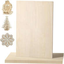 Paquete de 15 Hojas de Madera de Tilo, 12"X16"X1/8" de Tilo para Corte Láser, Superficies Lisas, Grosor Uniforme