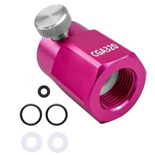 Adaptador de Reabastecimento de CO2 Conexão Rápida para Máquina de Refrigerante Cilindro de CO2 Rosa, Kit Conector de Tanque de CO2 CGA320 para DUO