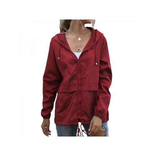 Women's Raincoat Hooded Windproof Waterproof Jacket