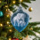 Christmas Tree Ornament Blue Gradient Elephant Pendant 3