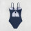 Women's wrap front one-piece swimsuit with tummy control 4