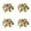 Pumpkin Candle Rings with Maple Leaves 4 Pcs 1