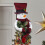 Plush Snowman Tree Topper with Plaid Hat and Scarf 8