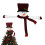 Plush Snowman Tree Topper with Plaid Hat and Scarf 5