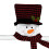 Plush Snowman Tree Topper with Plaid Hat and Scarf 7