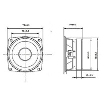 2PCS 3Inch 4Ohm 20W Subwoofer Speaker Unit 78mm Bass Loudspeaker DIY HiFi Speaker Drivers