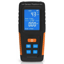 Electromagnetic Field Tester Accurate Electric Temperature Readings with Data Lock Function for Home Workplace Black