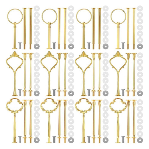 3 Tiered Tray Hardware Kit,Cake Stand Hardware,Stacking Cupcake Stand Fittings,Fruit Cake Plate Handle Fitting Rod
