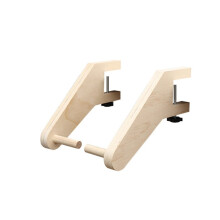 2pcs Wooden Paper Roll Holder Dispenser with Clamp, Tabletop Paper Roll Holder for Tables 0.79-1.97 Inch Thick
