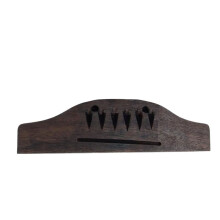 Acoustic Guitar Bridge Saddle 6‑String Ebony Guitar Bridge Water‑Drop Hole Design Acoustic for 6-String Standard