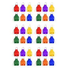 36 Pack 6 Color Kids Aprons Children Painting Aprons Kids Art Smocks with 2 Roomy Pockets (Brushes Not Included)