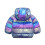 Kids Puffer Jacket Hooded Bear Ear Design Blue Size 100 2