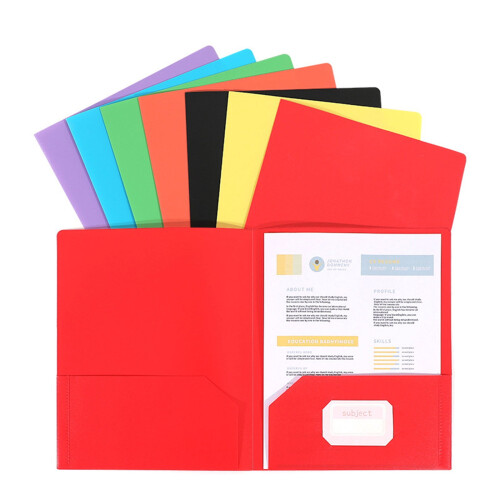 Two-Pocket Letter Size Folder Holds 100 Sheets 1