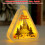 Christmas Triangle Lantern with LED Lights White 5