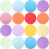 Decorative Folding Paper Sheets Round Colorful 200 pcs 3
