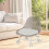 Rolling Stool with Backrest and Swivel Wheels 4