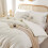 Queen Comforter Set Ivory 3-Piece Boho Lightweight Quilt 6
