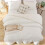 Queen Comforter Set Ivory 3-Piece Boho Lightweight Quilt 7