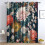 Boho Floral Blackout Curtains Grommet 2 pcs 42x45 in 1