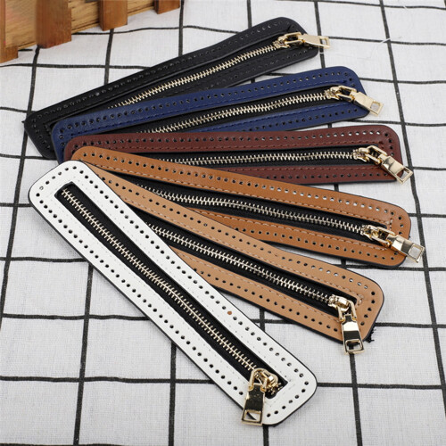Faux Leather Zipper Strip for DIY Sewing Khaki 2