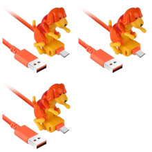 3X Humping Dog USB-C Charging Cable Funny Fast Charger Type-C Novel Phone Accessory & Stress Relief Toy