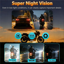 2K Motorcycle DVR IP67 Waterproof GPS Tracking WiFi Loop Recording Camera Video Recorder for Electric Bike Bicycle Motor