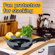 Protecteurs de Casseroles et Poêles, Ensemble de 18 et 3 Tailles Différentes, Tampons de Séparation de Casseroles/Protecteurs de Poêles