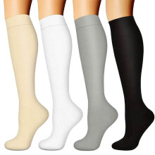 Warm Socks for Women Cycling Support 4 Pairs Pink S/M