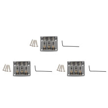 3X 3 String Guitar String Bridge Bridge Pull String Hard Tail Guitar Bridge Tail 3 String Guitar Replacement Silver