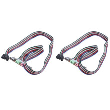 2X PC Computer USB Port Audio Headset Microphone Cable Support Front Panel