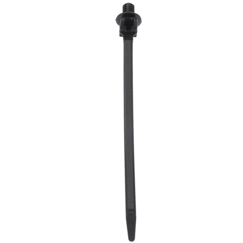 Nylon Push Mount Car Dome Cable Zip Tie, 162mm Length, 60 Pcs, Black