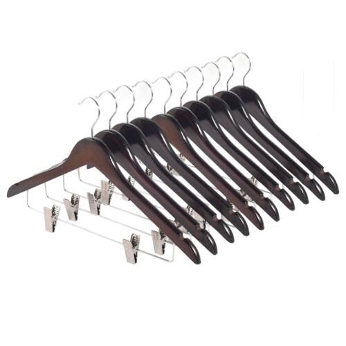 Maple Wood Clothing Hangers Heavy Duty 10 Pack