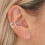 Sterling Silver Geometric Ear Cuffs Set Non-Piercing 6