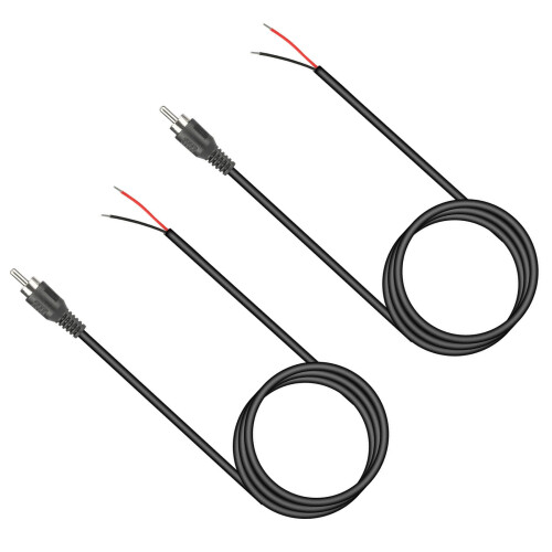RCA Speaker Cable 24 AWG 3.4 ft 2-Pack Bare Wire Solder