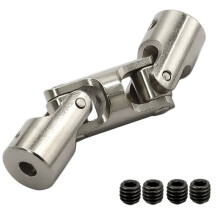 10mm Bootswelle Kupplung Drei-Abschnitt Universalgelenk Motoranschluss mit M3/M4 Schraube Metall-Kardan-Gelenk