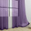 Purple Polyester Semi-Sheer Curtains with Rod Pocket 1