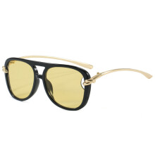 (Black Yellow)Óculos de sol elegantes com proteção Uv400 para entusiastas de presentes de viagem da moda