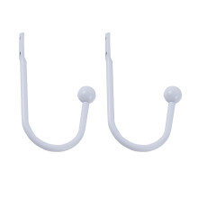 Curtain Holdback White Zinc Alloy Rust-Proof Set of 2