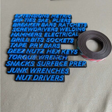 Magnetic Tool Box Labels Set Blue