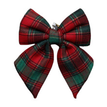 Christmas Plaid Bows Decoration Set, 12 pcs