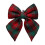 Christmas Plaid Bows Decoration Set, 12 pcs 1