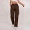 Women's Cargo Pants Elastic Waist Button Front Multiple 1